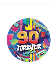 ASSIETTES 90' FOREVER  X6