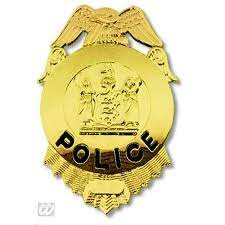 Badge FBI métal/or