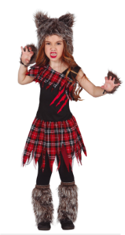 COSTUME LOUP FILLE ANGLAISE 10-12 ANS