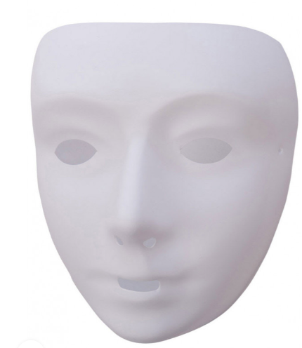 Acheter Masque Blanc et Noir 18x23 cm. - Juguetilandia