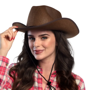 Chapeau de Cowboy Femme Marron - Cowboy World