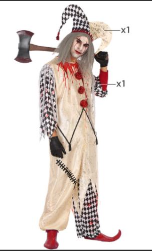 COSTUME ARLEQUIN HALLOWEEN  TAILLE  M - L