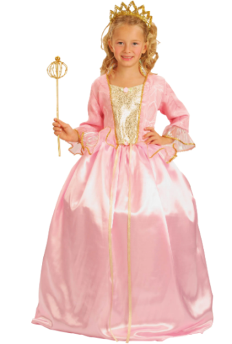 COSTUME PRINCESSE ROSE LUXE TAILLE 10-12 ANS