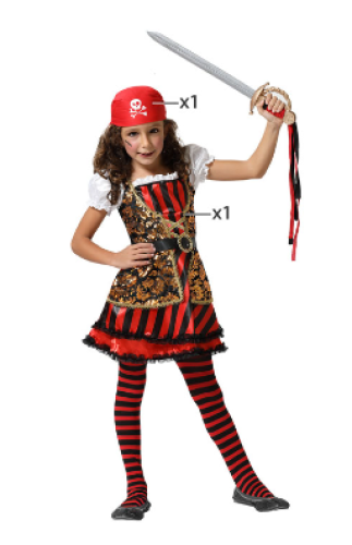 COSUME PIRATE ROBE FILLE 5-6 ANS