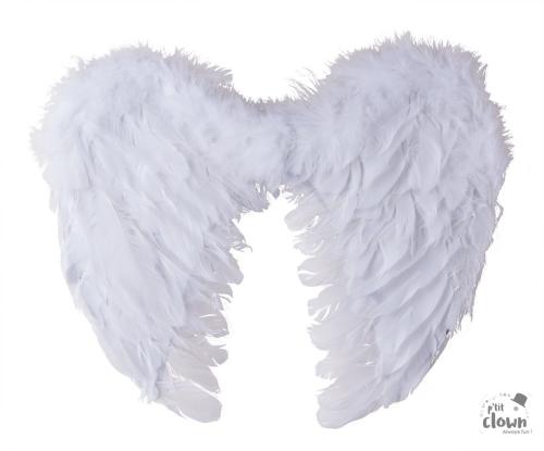 Ailes d'ange en plumes - blanc - 40 x 32 cm