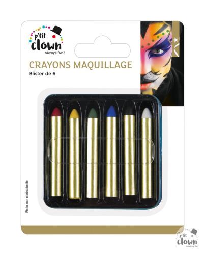 CRAYONS MAQUILLAGE GRAS  X6