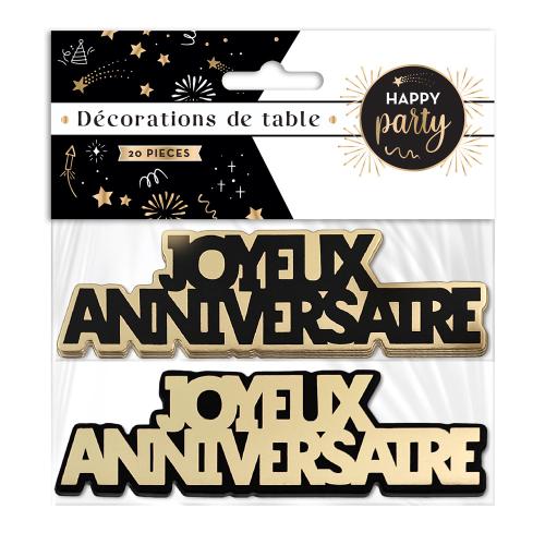 DECORATIONS DE TABLE JOYEUX ANNIVERSAIRE X20