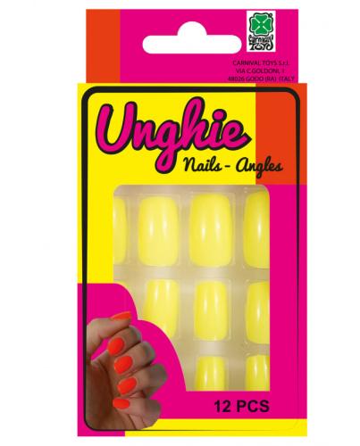 FAUX ONGLES JAUNE FLUO