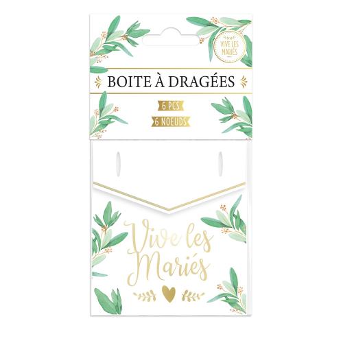 PACK 6 BOITES A DRAGEES  MARIES 