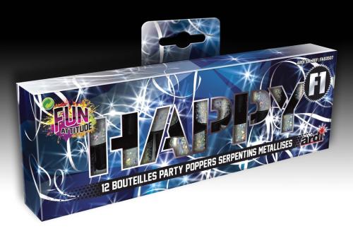 PARTY POPPERS SERPENTINS METALLISES X12