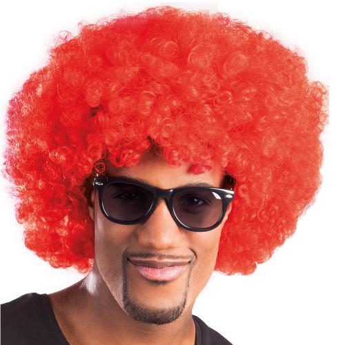 PERRUQUE AFRO ROUGE MIXTE