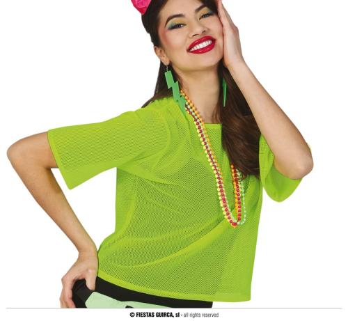 T-SHIRT RESILLE VERT FLUO TAILLE L
